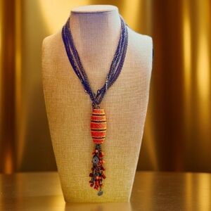 Chicos Multicolor Beaded Necklace Statement Necklace Chicos